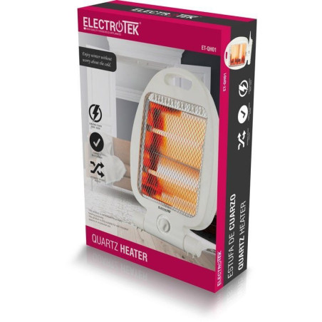 Quartz heater, two temperature settings. ELECTROTEK ET-QH01