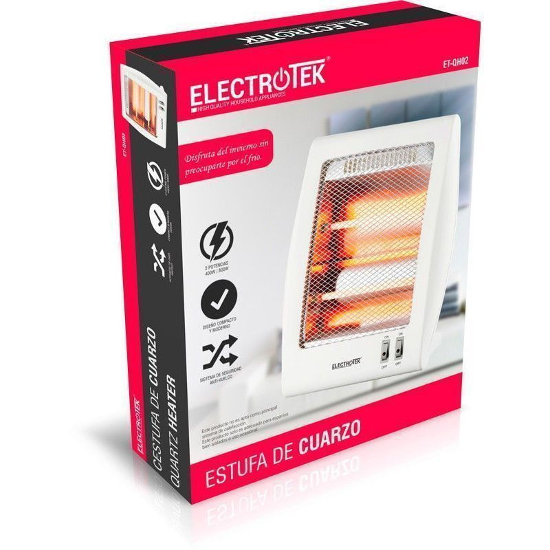 Quartz heater, two temperature settings. ELECTROTEK ET-QH02