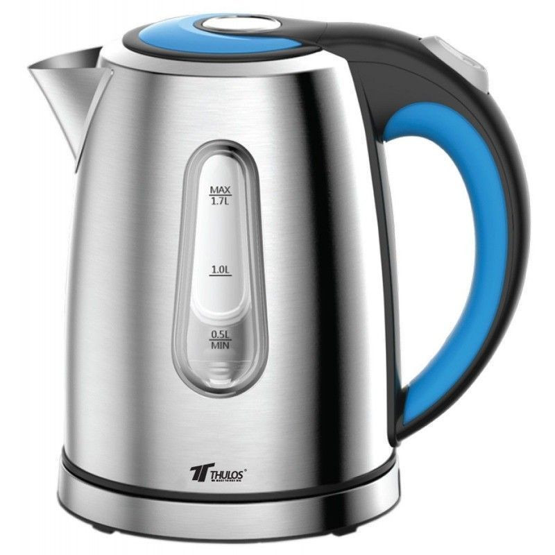 Hervidor de agua 1.7 litros, exterior de acero inoxidable, TH-HV170 Thulos Hervidores de Agua TH-HV170