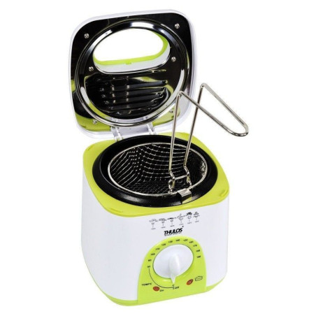 Freidora eléctrica, capacidad total 1 litro Aceite: 0.75L+Cestillo: 0.25L.). Potencia: 950W. THULOS TH-FR10. Thulos Freidoras...