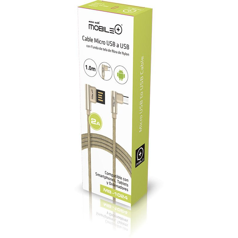 MB-1024 - Cable de datos y carga Micro USB a USB. MOBILE+ MB-1024 - Mobile+