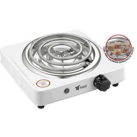 TH-CE1100/1P - Cocina eléctrica portátil, 1 quemador, especial para carbones de Shisha. THULOS TH-CE1100/1P - Thulos