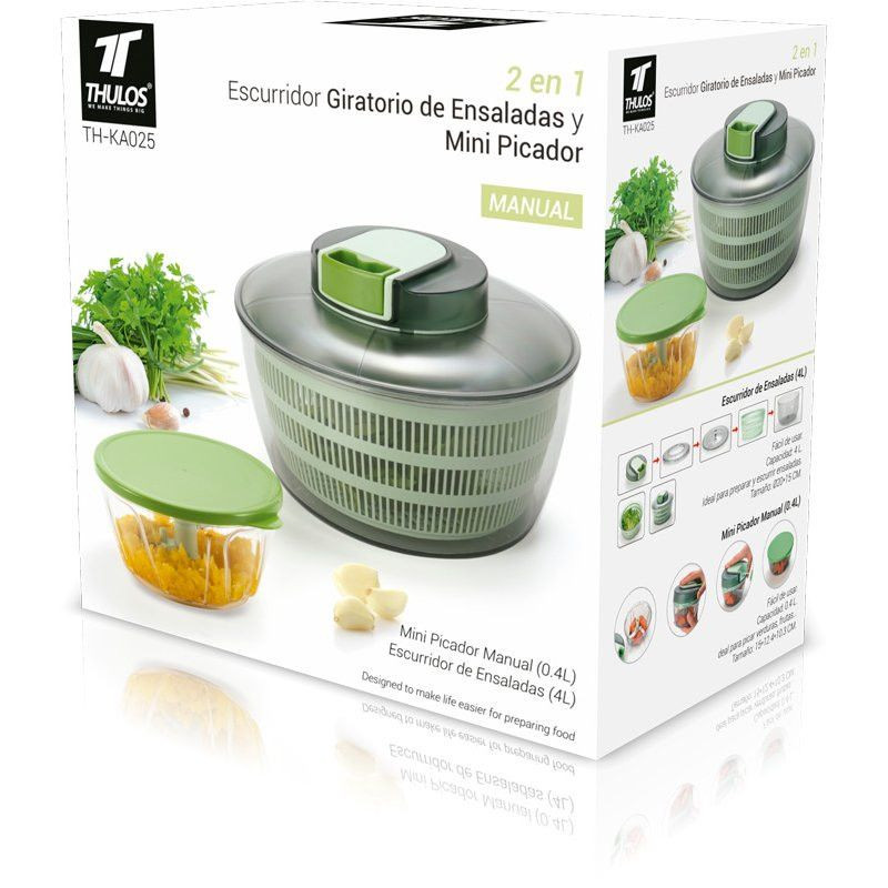 Salad Spinner and Mini Chopper. THULOS TH-KA025