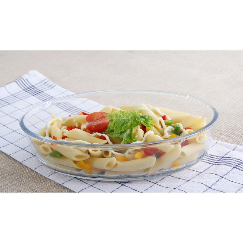 Set of 3 oval glass oven trays, 0.7L, 1.6L and 2.4L. THULOS TH-KA020.
