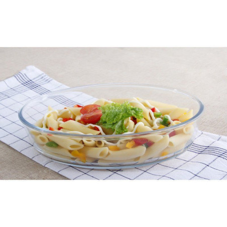 Set of 3 oval glass oven trays, 0.7L, 1.6L and 2.4L. THULOS TH-KA020.