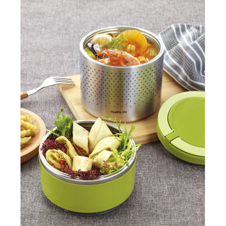 Double lunch box, 1.5L capacity, THULOS TH-LB15
