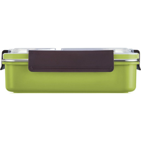 Lunch box 750ml, with 2-compartment stainless steel inerior tray. T...