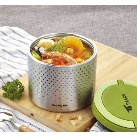 Lunch box with stainless steel body. capacity 1.0L, THULOS TH-LB10