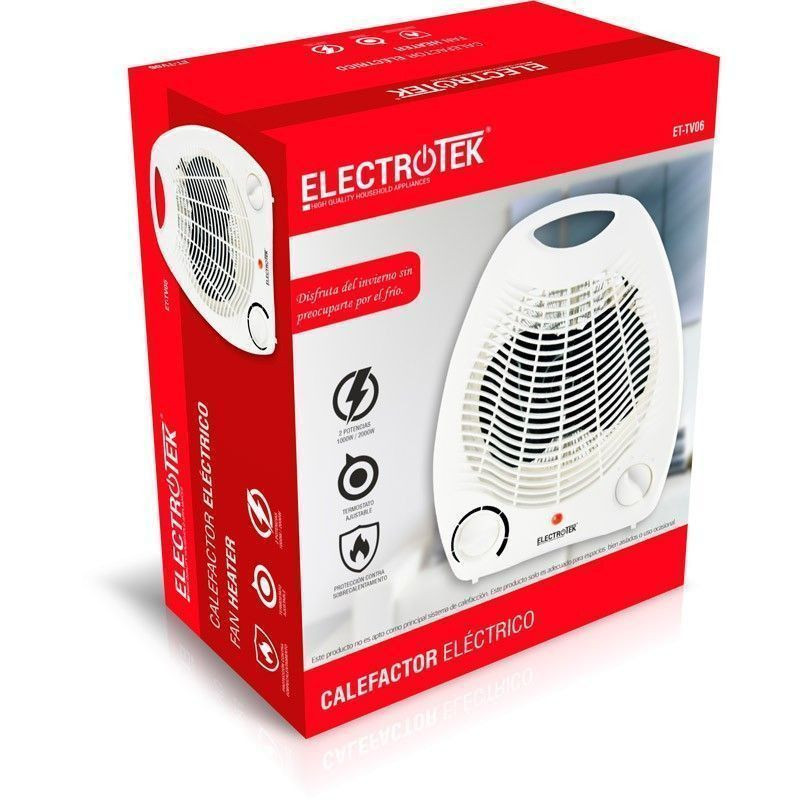 Electric heater 2 temperature settings 1000/2000W. ELECTROTEK ET-TV06