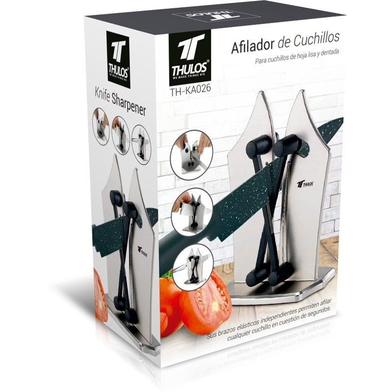 Knife Sharpener. For smooth and serrated blade knives. THULOS TH-KA026