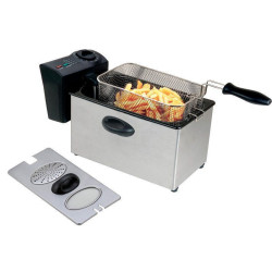 Freidora eléctrica 2.5L, doble termostato, 2000W. Thulos TH-FR2.5v2 Thulos Freidoras Eléctricas TH-FR2.5v2 2