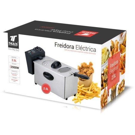 Electric fryer 2.5L, double thermostat, 2000W. Thulos TH-FR2.5v2