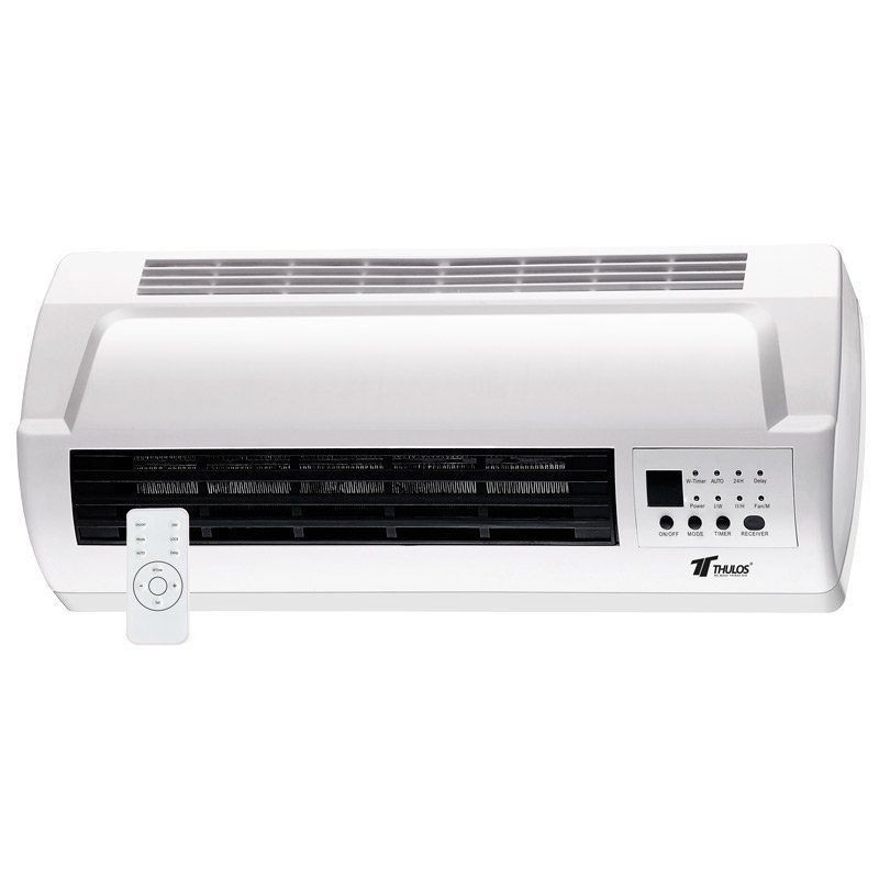 Electric wall heater, 2 heat settings, 1000-2000W. THULOS TH-FHW110