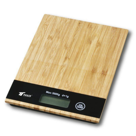 Wooden surface digital kitchen scale, 5Kg capacity. THULOS TH-DS105