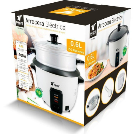 Arrocera eléctrica 0.6L (2-3 Raciones). THULOS TH-RK06 Thulos Arroceras TH-RK06