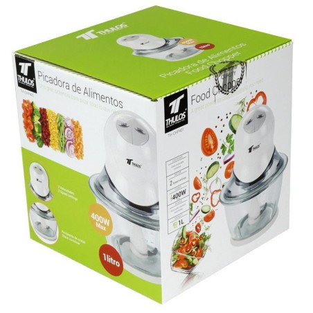 Picadora de alimentos, 400W, 2 velocidades, capacidad 1L. THULOS TH-CHP401 Thulos Cortafiambres y Picadoras de Alimento TH-CH...