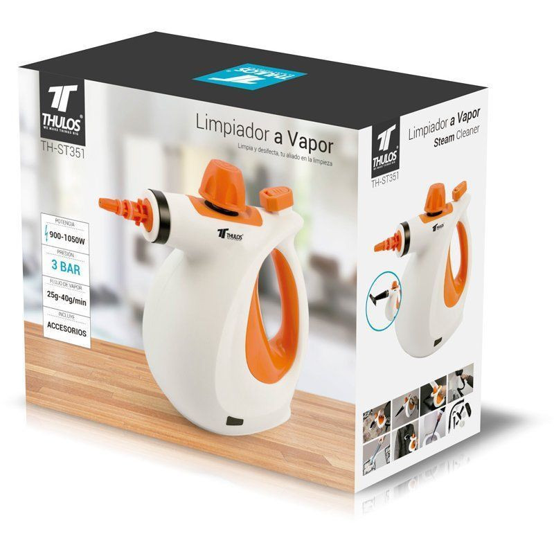 Limpiador a vapor 3 bar, incluye accesorios. THULOS TH-ST351 Thulos Vaporetas TH-ST351