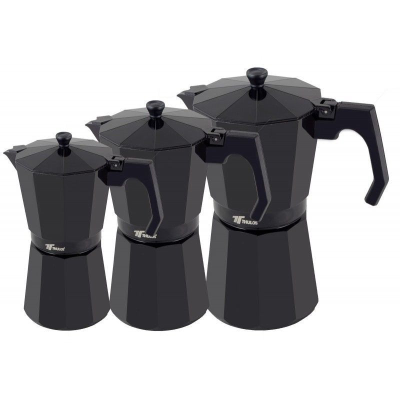 Classic black coffee maker, various capacities: 6, 9 and 12 cups. T...