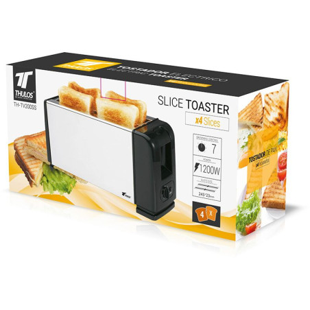 Electric Toaster 1200W 4-slices . THULOS TH-TV200 | TH-TV200SS