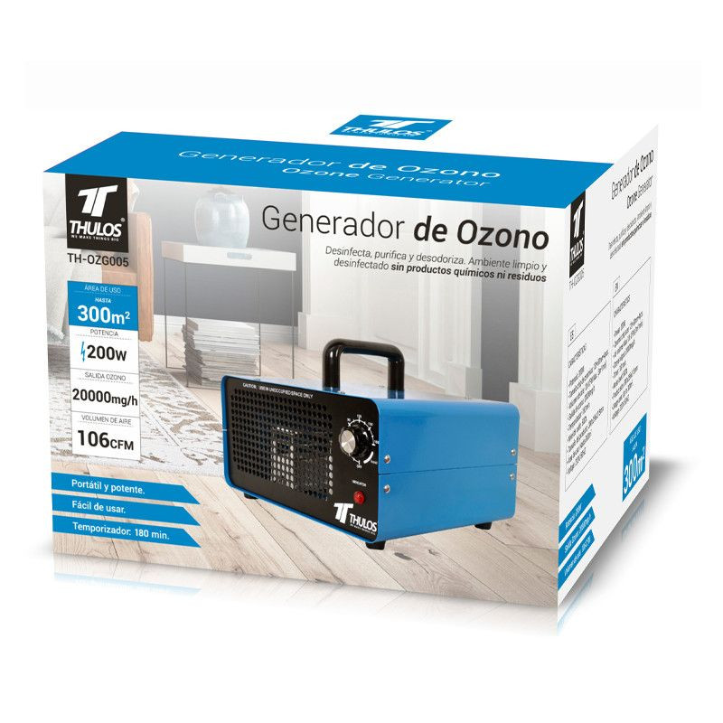 Generador de Ozono, 200W, Área: 300m2. THULOS TH-OZG005 Thulos Generadores de Ozono TH-OZG005