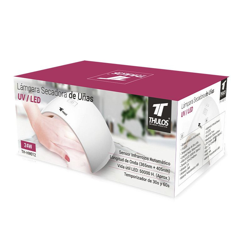 Secador de uñas de doble LED. THULOS TH-HW012. Thulos Secadores de Uñas TH-HW012