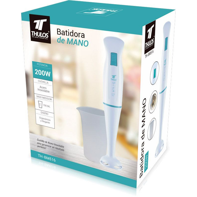Batidora de Varilla, 200W, cuchilla de acero inoxidable. THULOS TH-BM516 Thulos Inicio TH-BM516