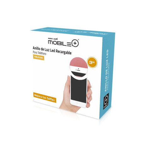 MB-RL85 - Anillo de luz LED Universal para Selfie, 8.5cm. MOBILE+ MB-RL85 - Mobile+