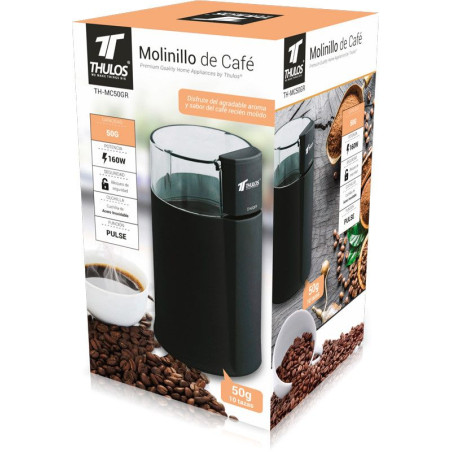 Coffee Grinder, 50-60g of capacity. THULOS TH-MC50GR