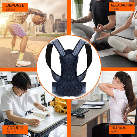 Posture corrector, 3 Sizes: M, L & XL. THULOS TH-BY03