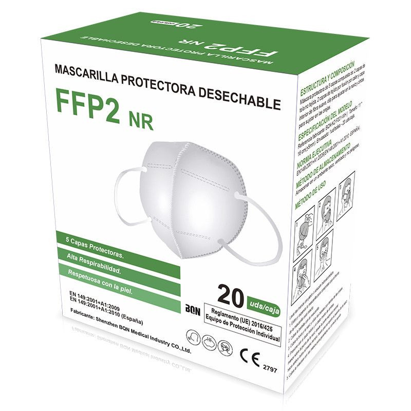 Disposable Protective Mask FFP2 NR. THULOS BQN-KZ-F001