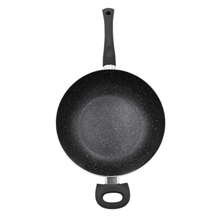 WOK skillet with high quality non-stick 3-layer stone coating, vari...