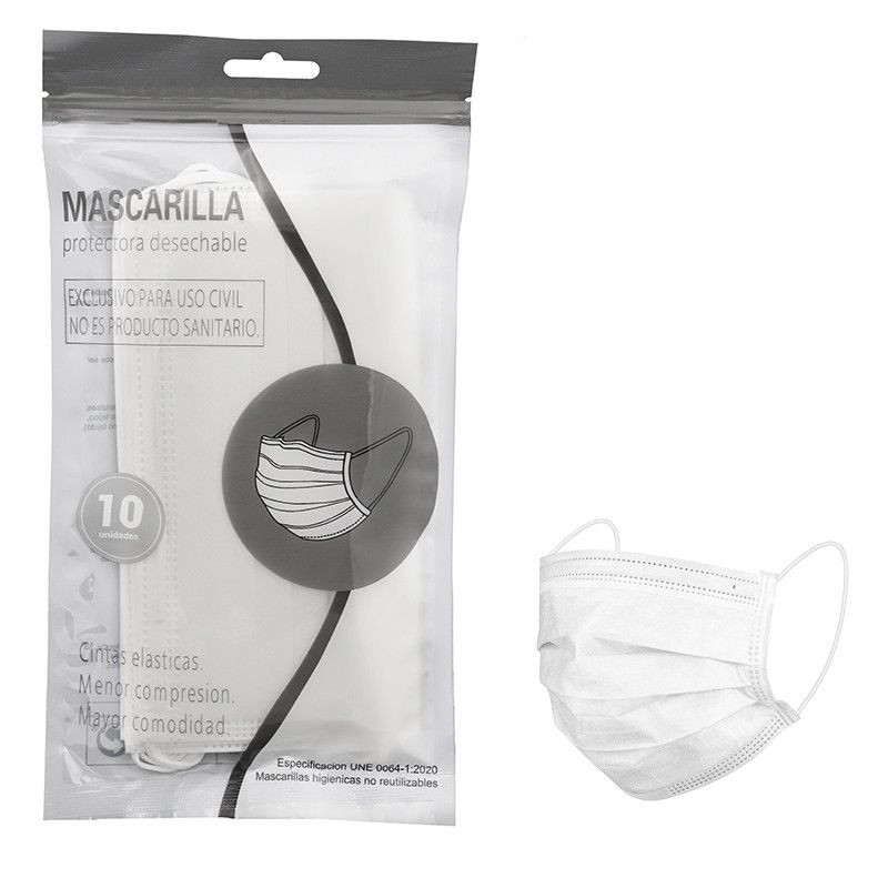 PMSK-10 - Mascarillas Protectoras Desechables, 50 Uds. THULOS PMSK-10 - Thulos