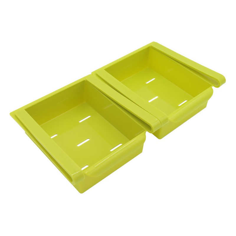 Organizador para Frigorífico, Set de 2. Color verde. THULOS TH-KA028 Thulos Inicio TH-KA028