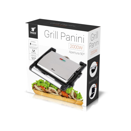Panini grill, opens at different angles. 2000W Thulos TH-GP200.