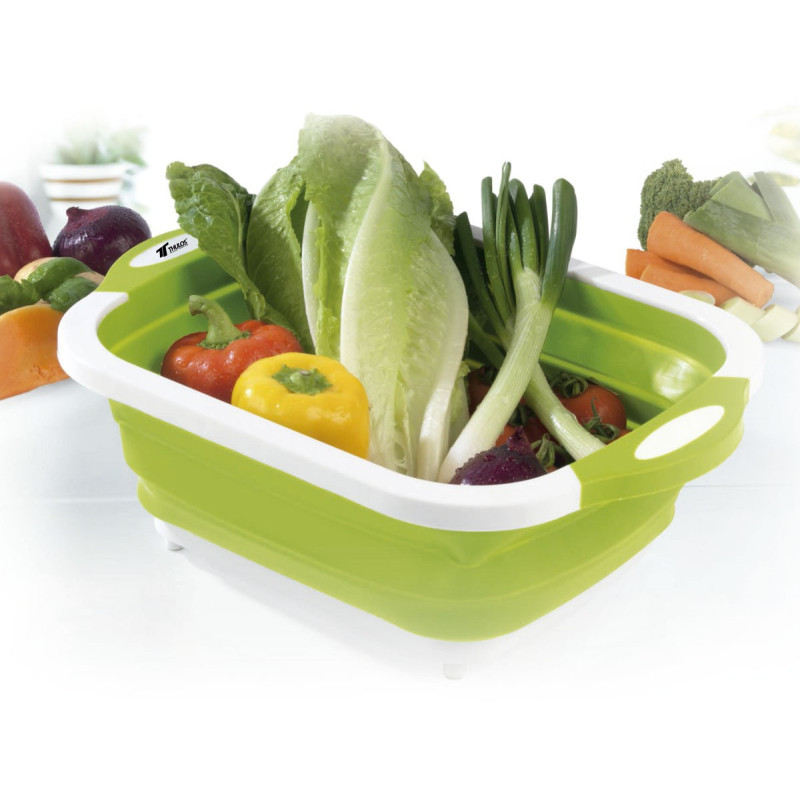3 en 1: Cutting board, wringer & basket. THULOS TH-KA033