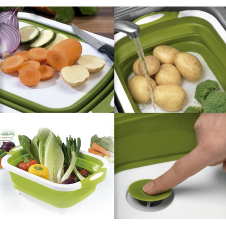 3 en 1: Cutting board, wringer & basket. THULOS TH-KA033