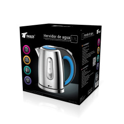 Hervidor de agua 1.7 litros, exterior de acero inoxidable, TH-HV170 Thulos Hervidores de Agua TH-HV170 2
