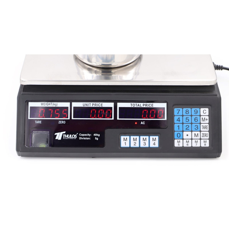 Electronic digital scale, 40kg capacity. Thulos TH-BD40