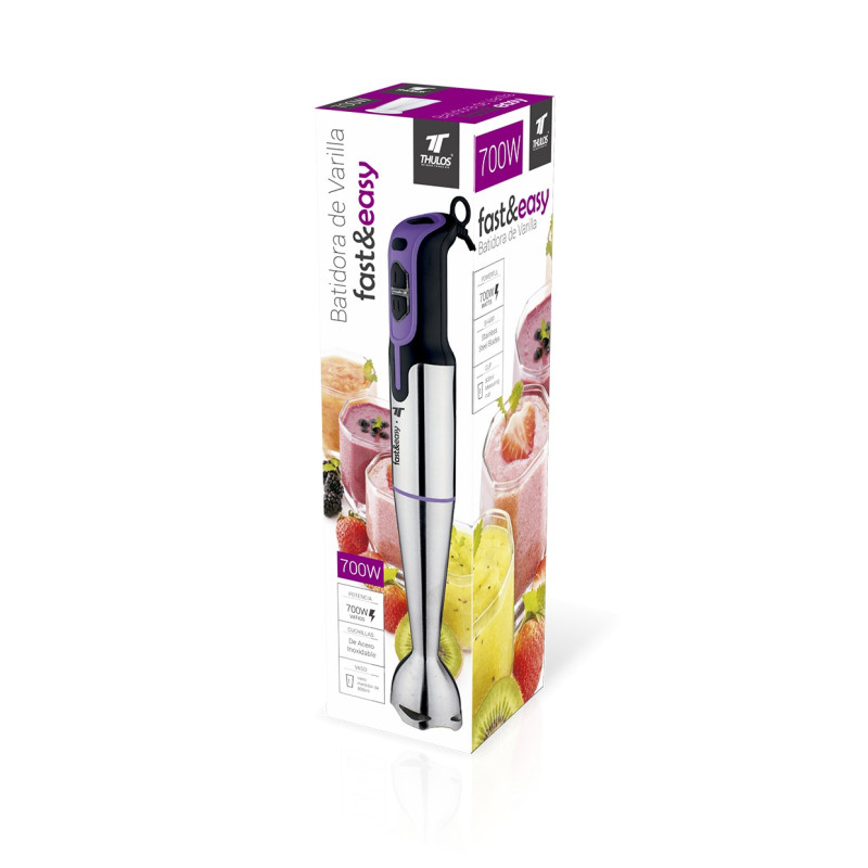 Liquidificador de bastão 700W, 2 velocidades. THULOS TH-BM512
