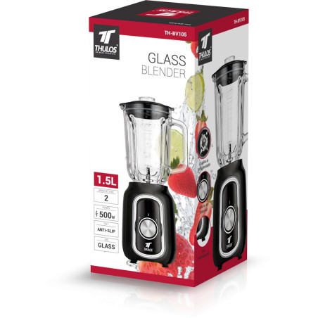 Glass Blender 500W, 2 Speeds. THULOS TH-BV105