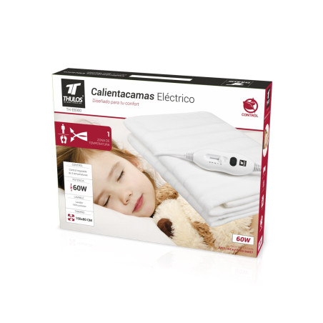 Cobertor interno elétrico 150 * 80 cm., Lavável, 2 temperaturas, 60...