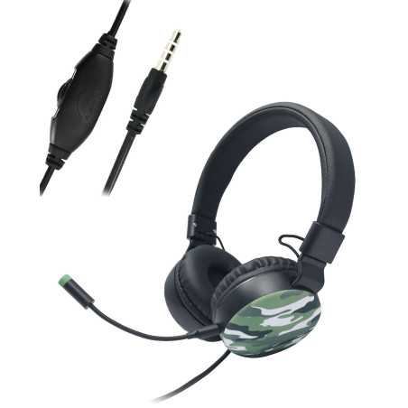 Camouflage Gaming Headphones, Microphone and Volume Adjustment MB-HP34