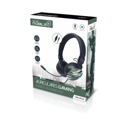 Camouflage Gaming Headphones, Microphone and Volume Adjustment MB-HP34