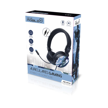 Camouflage Gaming Headphones, Microphone and Volume Adjustment MB-HP34