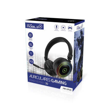 Fones de ouvido para jogos 3D, microfone surround 7.1 e ajuste de v...