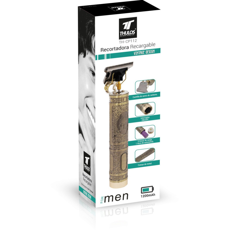 Hair trimmer, vintage style, metal body and carbon steel blade. THU...