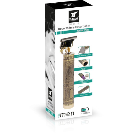 Hair trimmer, vintage style, metal body and carbon steel blade. THU...