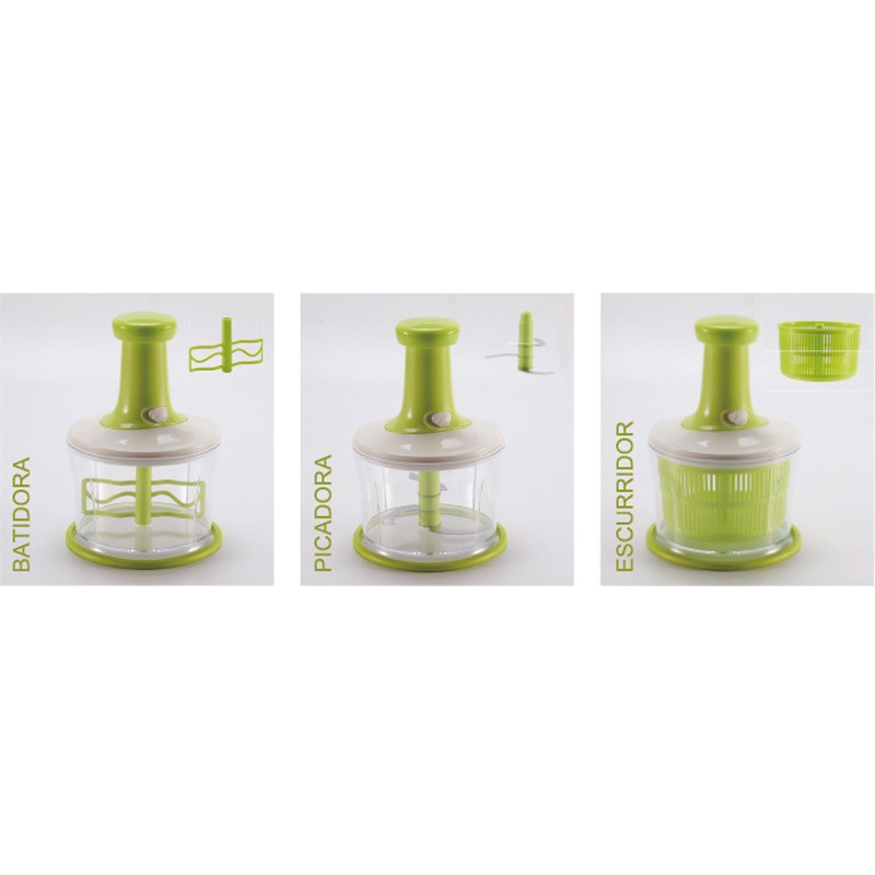3 in 1: Chopper, blender and manual drainer. THULOS TH-KA038.