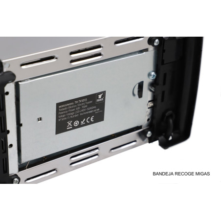Tostador eléctrico 2 rebanadas 600-700W Thulos TH-TV101W/S Thulos Tostadores Verticales TH-TV101W/S
