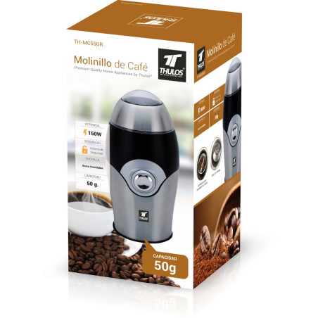 Moedor de café, capacidade 50 g. THULOS TH-MC55GR